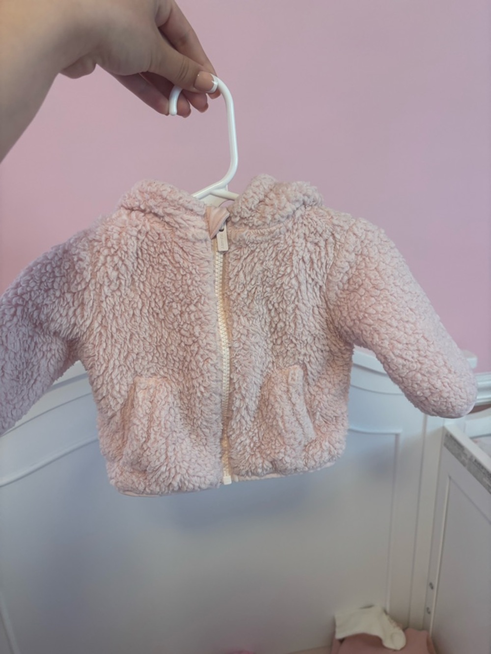 Old Navy Pink Sherpa Hoodie Jacket for Kids